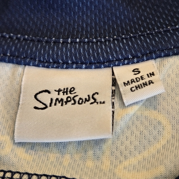 The Simpsons 20th Television Vibrant Blue Long Sleeve Jersey Shirt Men's size S - Picture 10 of 16